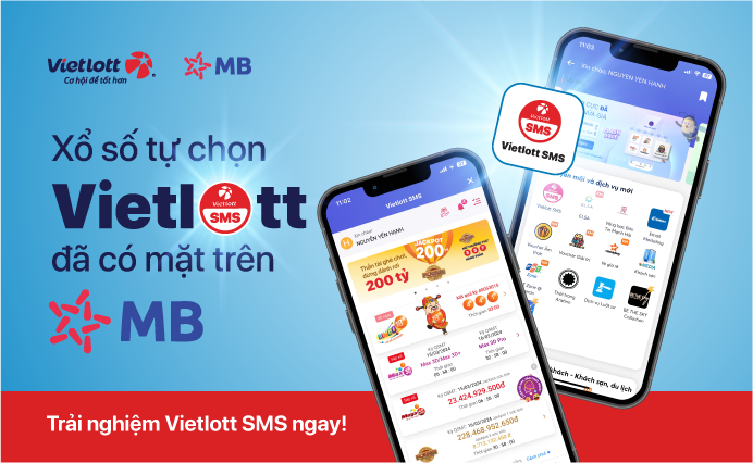 Vietlott SMS chính thức đã có mặt trên App ngân hàng quân đội MB Bank